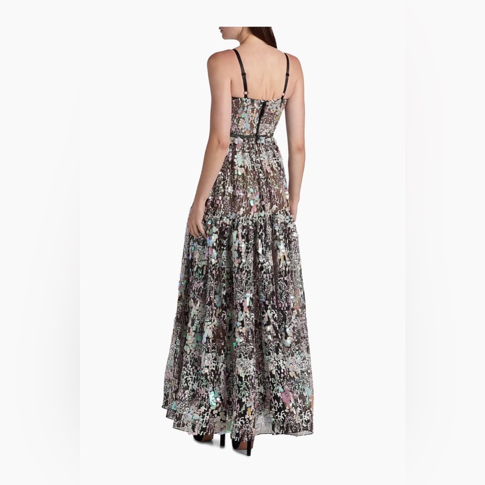 NWOT Bronx and Banco Midnight Embroidered A-Line Gown - Picture 7 of 16